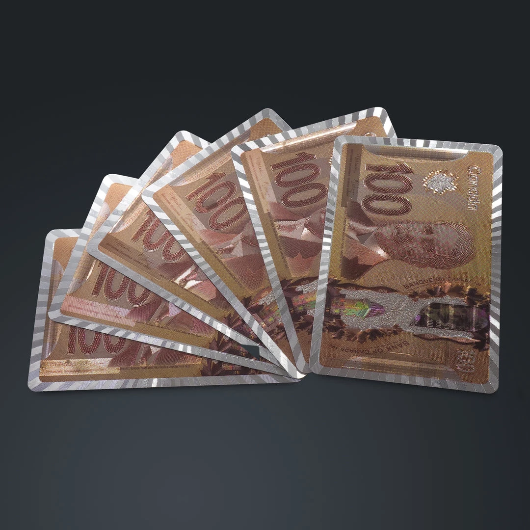 RARE-T Platinum Plated Playing Cards 100 Cad Pattern 5 RARE-T Platinum Plated Playing Cards 100 Cad Pattern