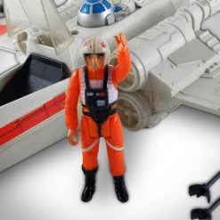 RARE-T Star Wars 1978 Generation 1 Luke Skywalker With R2D2 X-Wing Fighter Custom Museum Display Collectible Statues