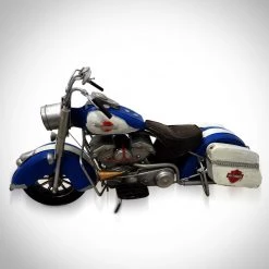 Decor L'Autre Sens Collectible Statues 40'S Harley-Davidson Handmade Metal Twin Motorcycle