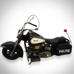 Decor L'Autre Sens 40'S Harley-Davidson Handmade Twin Police Motorcycle Collectible Statues