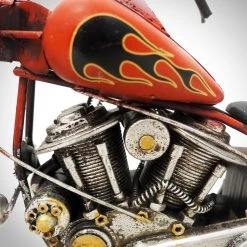 Decor L'Autre Sens Collectible Statues 70'S Harley-Davidson Chopper Handmade Metal Motorcycle 11 Decor L'Autre Sens Collectible Statues 70'S Harley-Davidson Chopper Handmade Metal Motorcycle