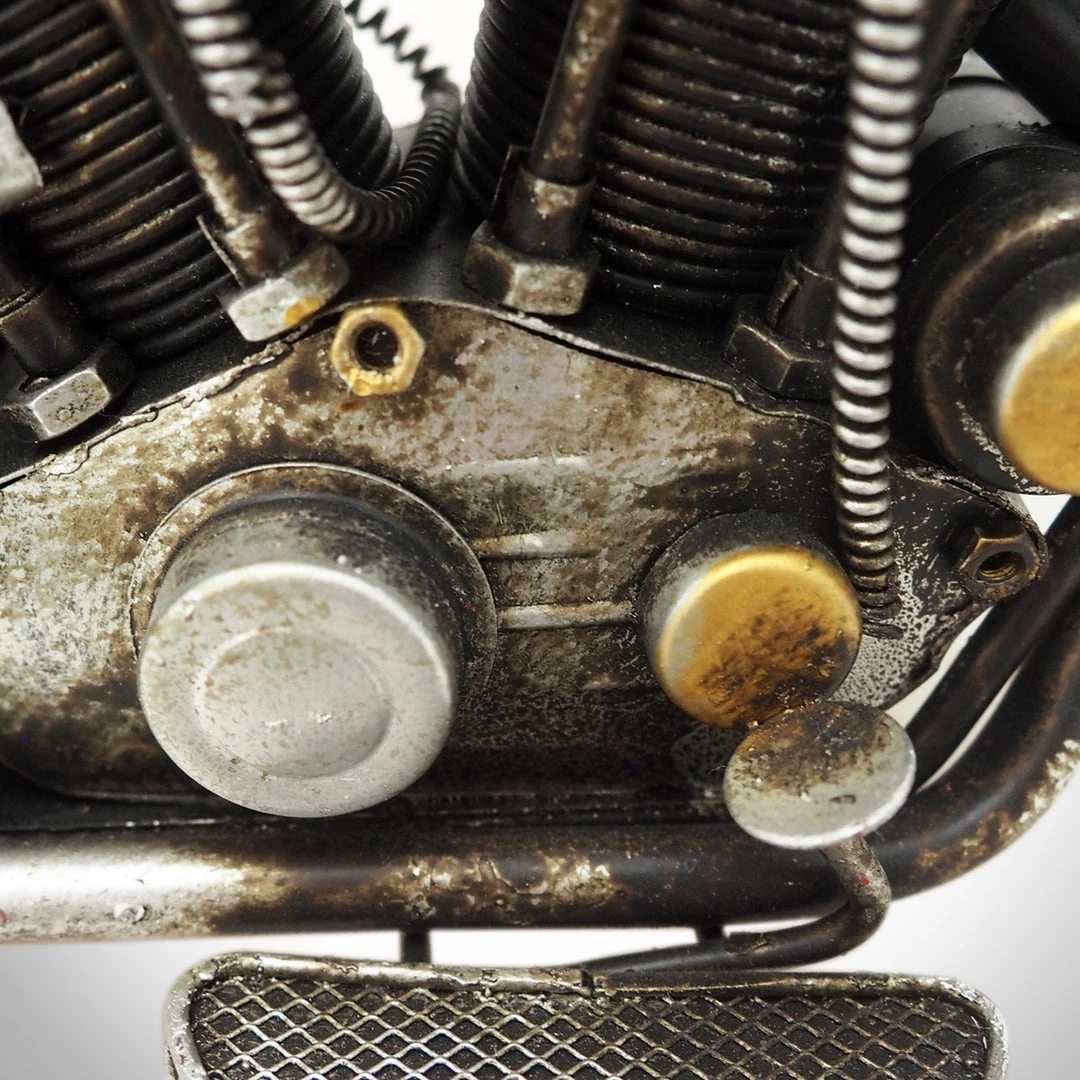 Decor L'Autre Sens Collectible Statues 70'S Harley-Davidson Chopper Handmade Metal Motorcycle 8 Decor L'Autre Sens Collectible Statues 70'S Harley-Davidson Chopper Handmade Metal Motorcycle