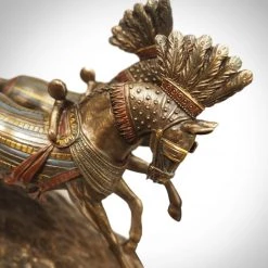 Decor L'Autre Sens Egyptian Pharaoh Ramses On Chariot Cast Bronze Statue