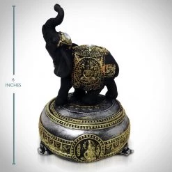 Decor L'Autre Sens Collectible Statues Elephant Bowl Hand Made Fine Art Statue And Tray