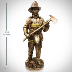 Decor L'Autre Sens Collectible Statues 9/11 Legendary Firefighter Mike Kehoe Cast Bronze Statue