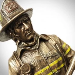 Decor L'Autre Sens Collectible Statues 9/11 Legendary Firefighter Mike Kehoe Cast Bronze Statue