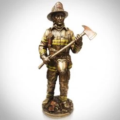 Decor L'Autre Sens Collectible Statues 9/11 Legendary Firefighter Mike Kehoe Cast Bronze Statue