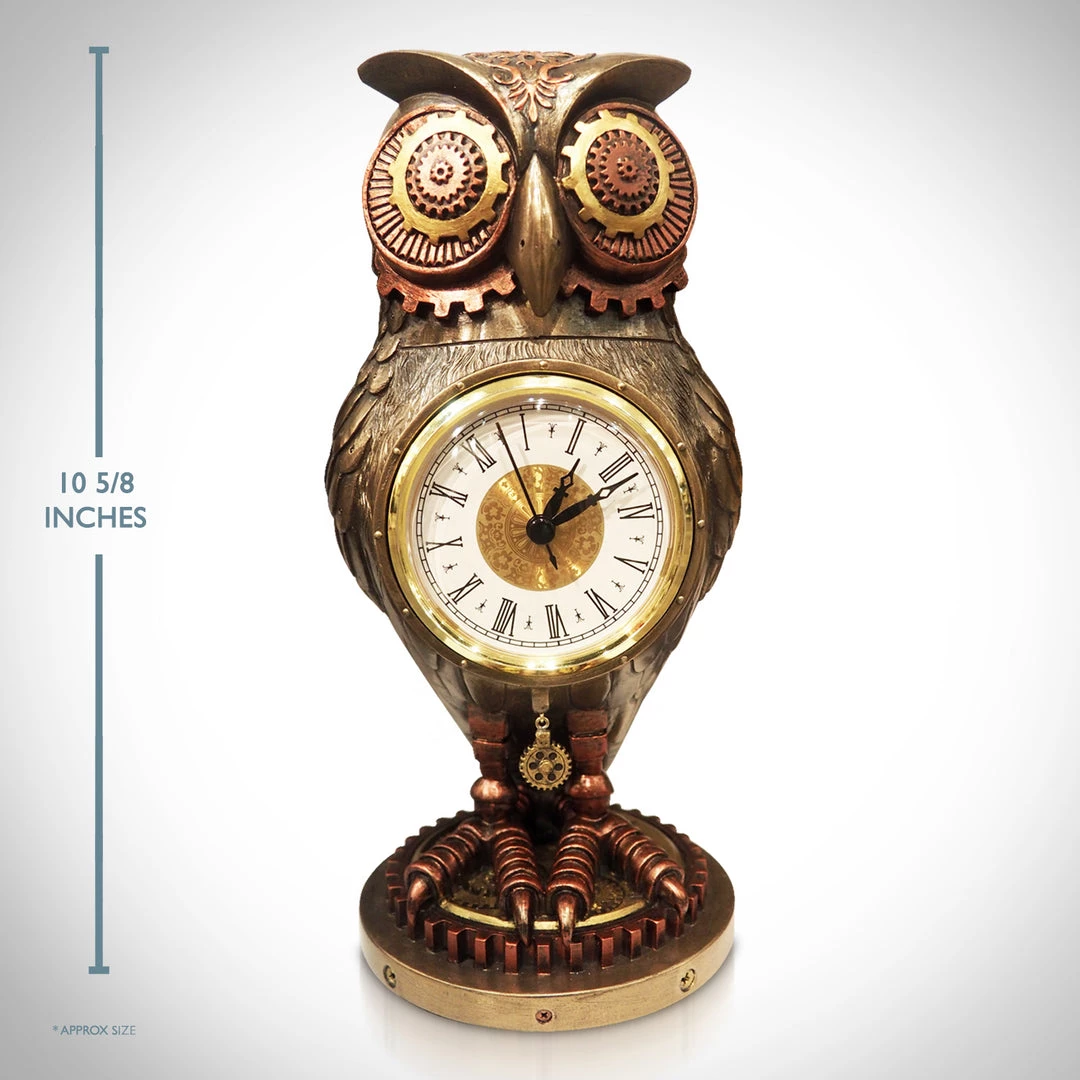 Decor L'Autre Sens Collectible Statues Steampunk Owl Clock Cast Bronze Statue 5 Decor L'Autre Sens Collectible Statues Steampunk Owl Clock Cast Bronze Statue