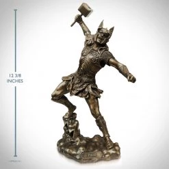 Decor L'Autre Sens Thor & Hammer Cast ‘Uru’ Statue Collectible Statues