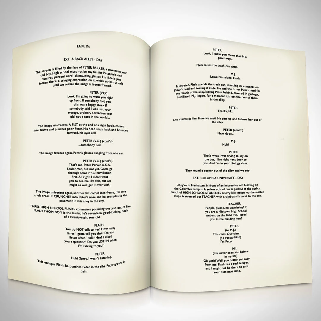 RARE-T Spider-Man Movie Script Limited Signature Edition Studio Licensed Custom Frame 3 RARE-T Spider-Man Movie Script Limited Signature Edition Studio Licensed Custom Frame