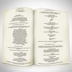 G.R.O. Limited Edition Frames The Breakfast Club Script Limited Signature Edition Studio Licensed Custom Frame