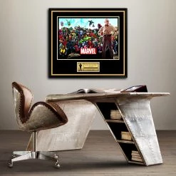 APW Signed Memorabilia Stan Lee- Hand-Signed Marvel Universe Memorial Poster By Stan Lee Custom Frame