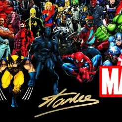 APW Signed Memorabilia Stan Lee- Hand-Signed Marvel Universe Memorial Poster By Stan Lee Custom Frame