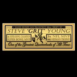 Rochester Sports Steve Young Hand-Signed 49Ers Custom Football Jersey Sports Memorabilia