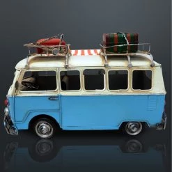 Decor L'Autre Sens 60'S Volkswagen / Handmade Metal Blue Bus