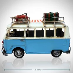 Decor L'Autre Sens 60'S Volkswagen / Handmade Metal Blue Bus
