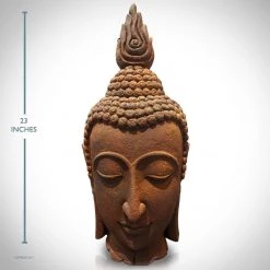 Decor L'Autre Sens Collectible Statues Buddha The Ushnisha Large Head Fine Art Statue