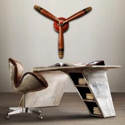 Decor L'Autre Sens Vintage Aircraft Propeller Wall Art Display Barware & Signs
