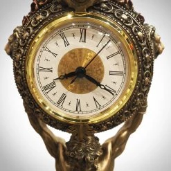 Decor L'Autre Sens Collectible Statues Greek Titan Atlas Cast Bronze Statue And Clock