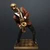 Decor L'Autre Sens Jazz Man Charlie Parker & Saxophone Cast Bronze Statue
