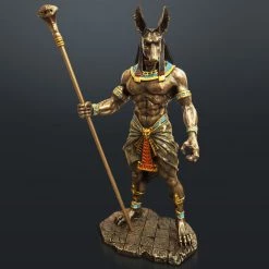 Decor L'Autre Sens Collectible Statues Egyptian God Anubis Cast Bronze Statue