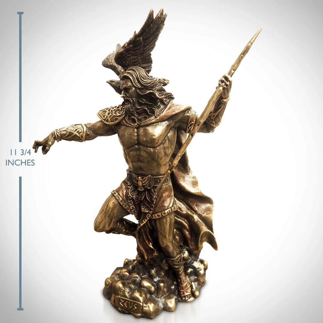 Decor L'Autre Sens Greek God Of Thunder Zeus Cast Bronze Statue 5 Decor L'Autre Sens Greek God Of Thunder Zeus Cast Bronze Statue