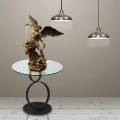 Decor L'Autre Sens Archangel Michael Fighting Lucifer Cast Bronze Statue 30