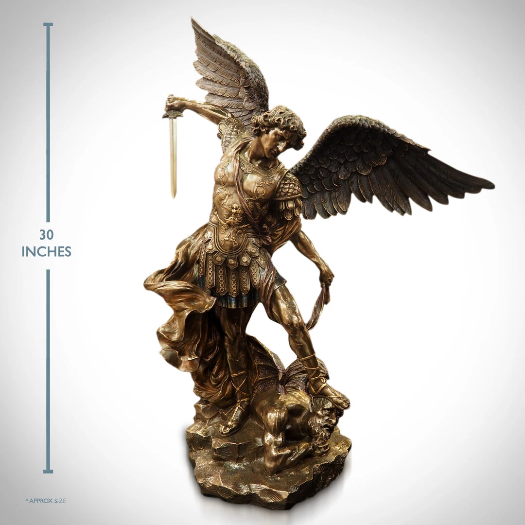 Decor L'Autre Sens Archangel Michael Fighting Lucifer Cast Bronze Statue 30"HIGH Collectible Statues 2 Decor L'Autre Sens Archangel Michael Fighting Lucifer Cast Bronze Statue 30"HIGH Collectible Statues