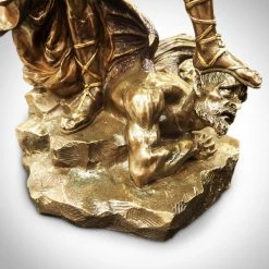 Decor L'Autre Sens Archangel Michael Fighting Lucifer Cast Bronze Statue 30