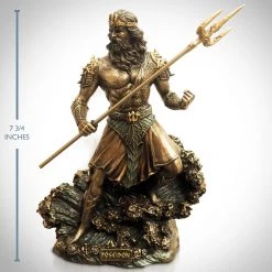 Decor L'Autre Sens Collectible Statues Greek God Of Sea Poseidon Cast Bronze Statue