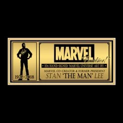 APW Stan Lee- Hand-Signed Collage Poster Of 10 Caricatures Of Himself By Stan Lee Custom Frame