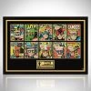 APW Stan Lee- Hand-Signed Collage Poster Of 10 Caricatures Of Himself By Stan Lee Custom Frame