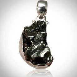 RARE-T Meteorite - Authentic Campo Del Cielo Meteorite, Handcrafted In A Pure Silver Pendant.