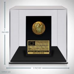 Authentic Civil War Union Uniform Brass Button Displayed In A Rare-T Exclusive Custom Museum Display