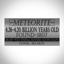RARE-T Meteorite - Authentic Brahin Pallasite Meteorite Custom Museum Display