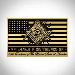 RARE-T Wwii Abraham Lincoln Freemason Symbol Coin Custom Museum Display Ancient Artifacts
