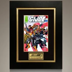 APW Signed Memorabilia G.I. Joe A Real American Hero #1 2001 Comic Book Hand-Signed By Stan Lee, Bruce Willis, The Rock & Channing Tatum Custom Frame
