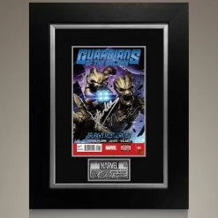 APW Guardians Of The Galaxy- Galaxy'S Most Wanted #1 Comic Book Hand-Signed By Bradley Cooper, Vin Diesel& Stan Lee Custom Frame