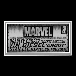 APW Guardians Of The Galaxy- Galaxy'S Most Wanted #1 Comic Book Hand-Signed By Bradley Cooper, Vin Diesel& Stan Lee Custom Frame