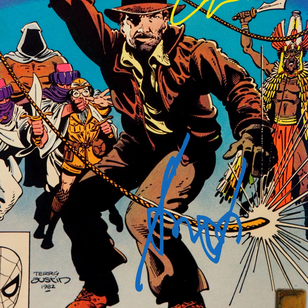 APW Signed Memorabilia Indiana Jones- The Further Adventures Of Indiana Jones #1 1982 Comic Book Hand-Signed By Harrison Ford, George Lucas & Stan Lee Custom Frame 5 APW Signed Memorabilia Indiana Jones- The Further Adventures Of Indiana Jones #1 1982 Comic Book Hand-Signed By Harrison Ford, George Lucas & Stan Lee Custom Frame