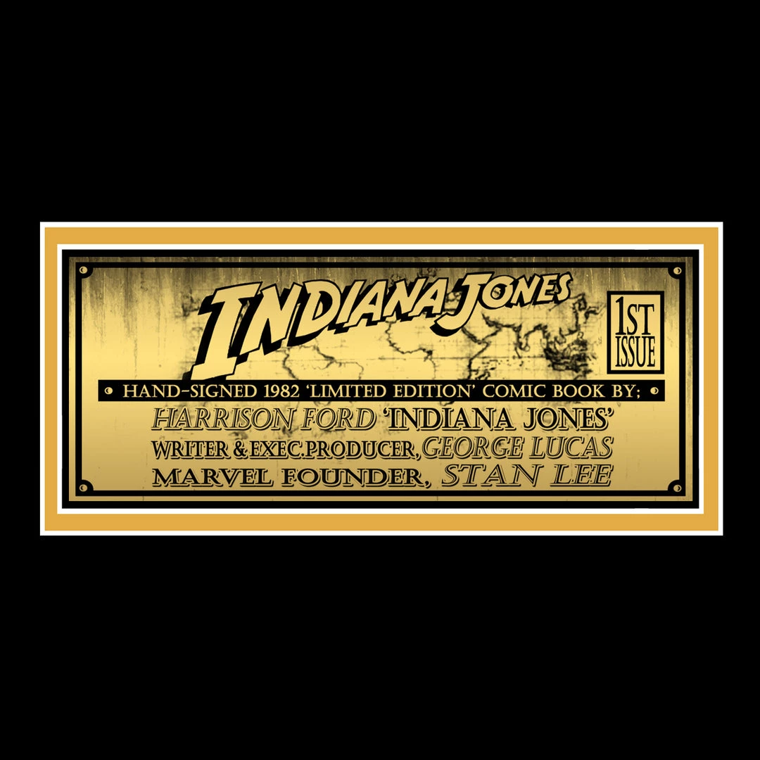 APW Signed Memorabilia Indiana Jones- The Further Adventures Of Indiana Jones #1 1982 Comic Book Hand-Signed By Harrison Ford, George Lucas & Stan Lee Custom Frame 8 APW Signed Memorabilia Indiana Jones- The Further Adventures Of Indiana Jones #1 1982 Comic Book Hand-Signed By Harrison Ford, George Lucas & Stan Lee Custom Frame