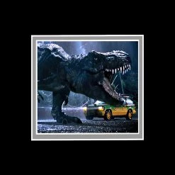 APW Signed Memorabilia Jurassic Park - Hand-Signed Explorer License Plate By Sam Neill & Steven Spielberg Custom Frame