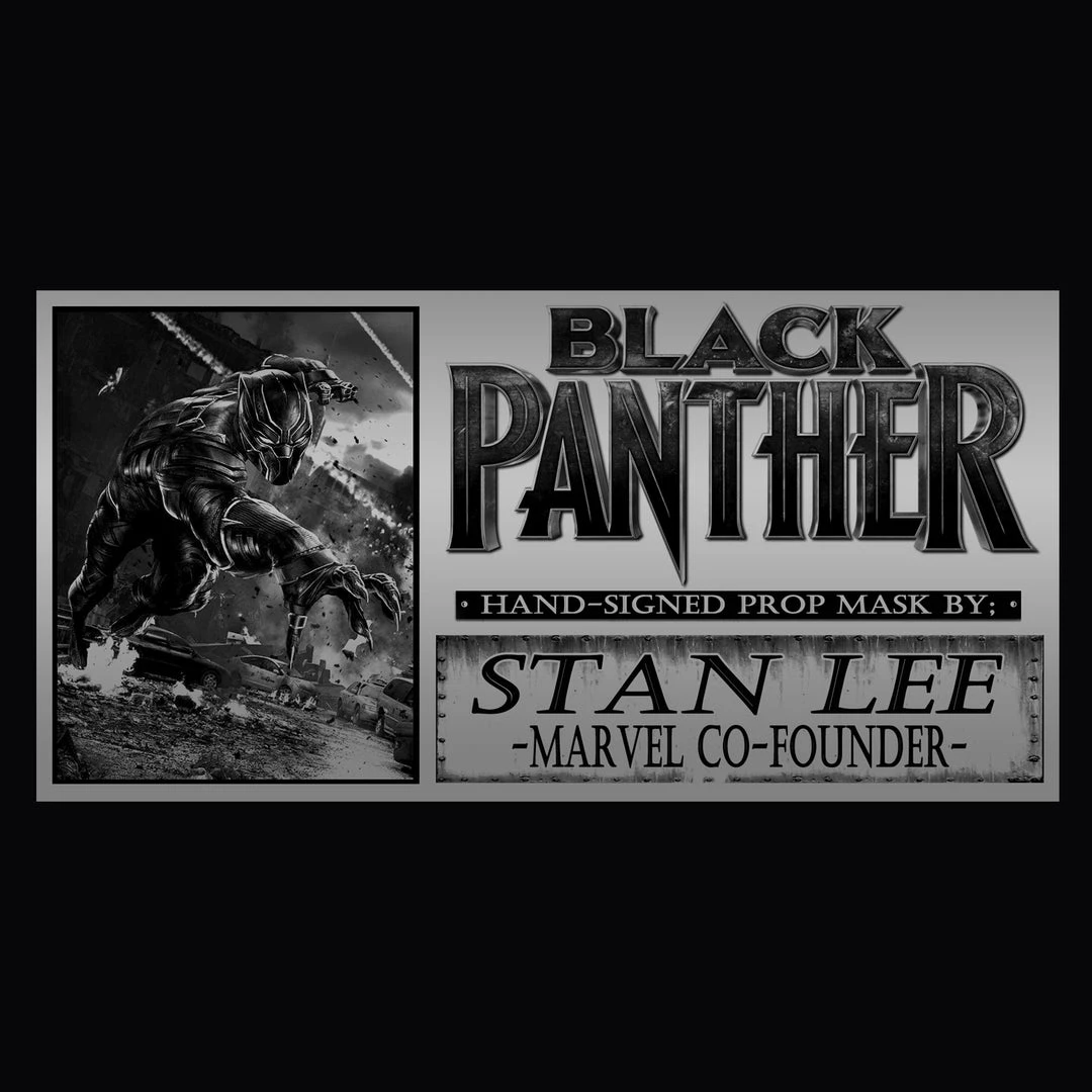 APW Black Panther - Hand-Signed Black Panther Mask By Stan Lee Signed Memorabilia 7 APW Black Panther - Hand-Signed Black Panther Mask By Stan Lee Signed Memorabilia