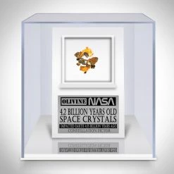 RARE-T Meteoric Olivine Space Crystals Custom Museum Display Ancient Artifacts