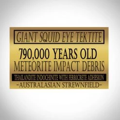 RARE-T Meteorite Authentic Giant Squid Eye Tektite Museum Display