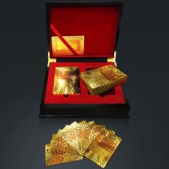 RARE-T 24K Gold Plated Playing Cards With 500 Euros Pattern Ready To Ship! 48 Hour Shipping!