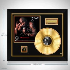 RARE-T Limited Edition Frames 2 PAC All Eyez On Me Gold LP Limited Signature Edition Studio Licensed Custom Frame