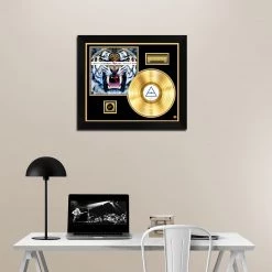 RARE-T Limited Edition Frames 30 Seconds To Mars - This Is War Gold LP Limited Signature Edition Studio Licensed Custom Frame