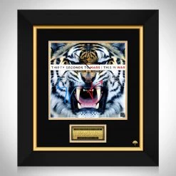 RARE-T 30 Seconds To Mars - This Is War LP Cover Limited Signature Edition Studio Licensed Custom Frame
