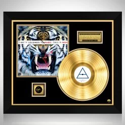 RARE-T Limited Edition Frames 30 Seconds To Mars - This Is War Gold LP Limited Signature Edition Studio Licensed Custom Frame